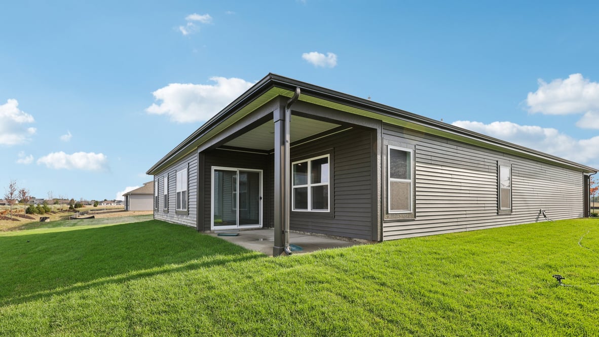 rear exterior view of the home