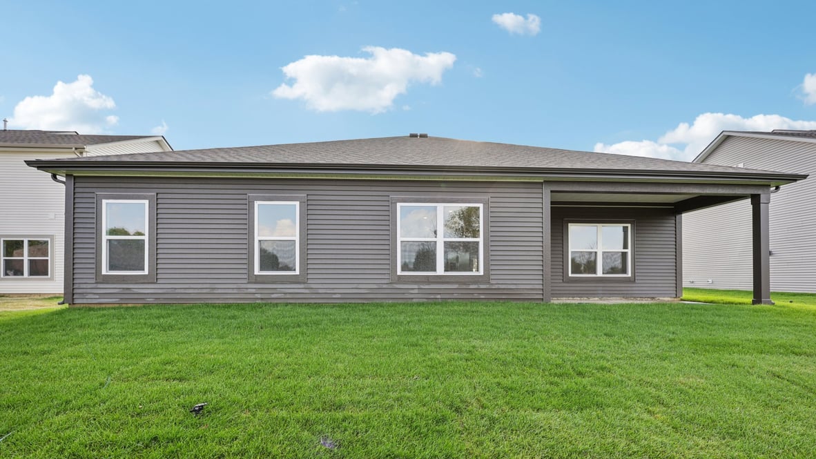 rear exterior view of the home