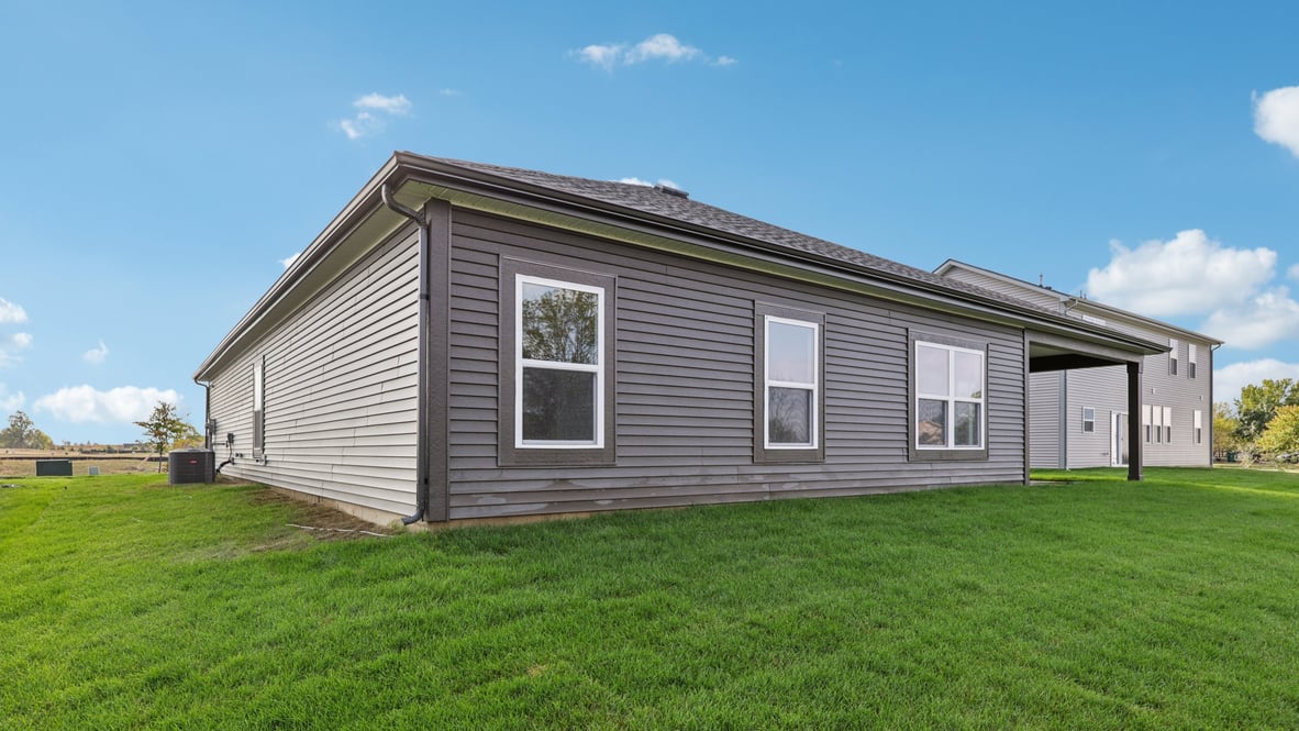 rear exterior view of the home