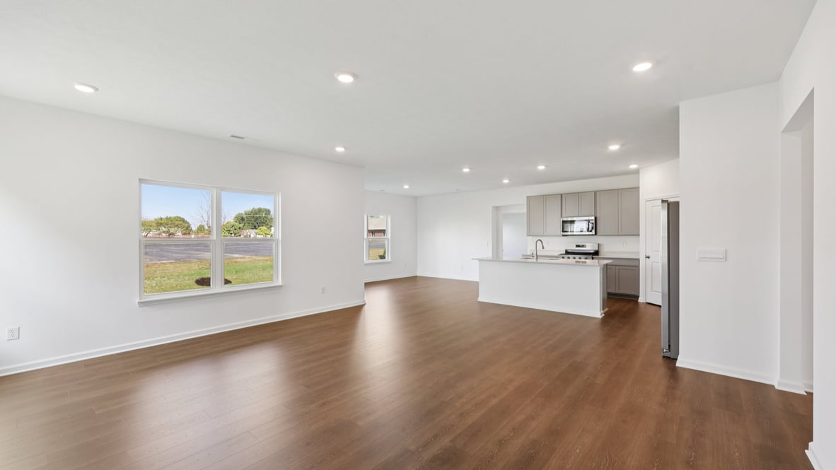 great room with natural light