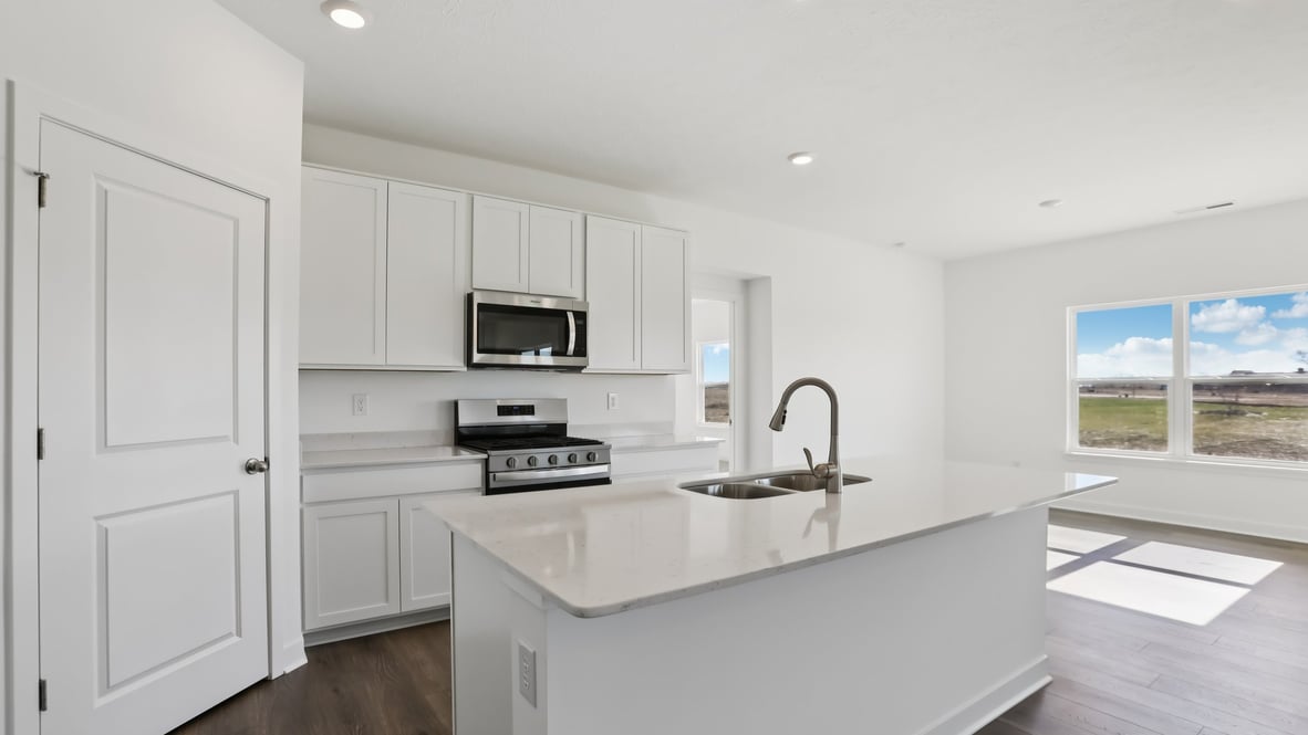 kitchen with large center island