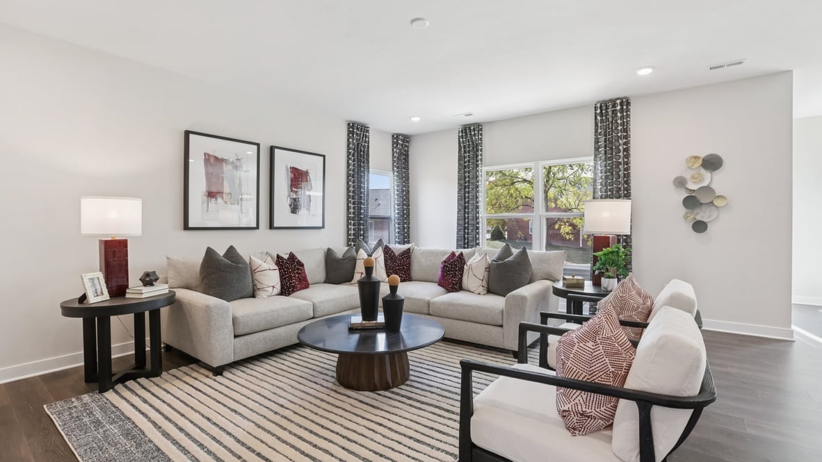 great room with natural light