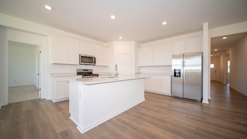 kitchen with bar seating