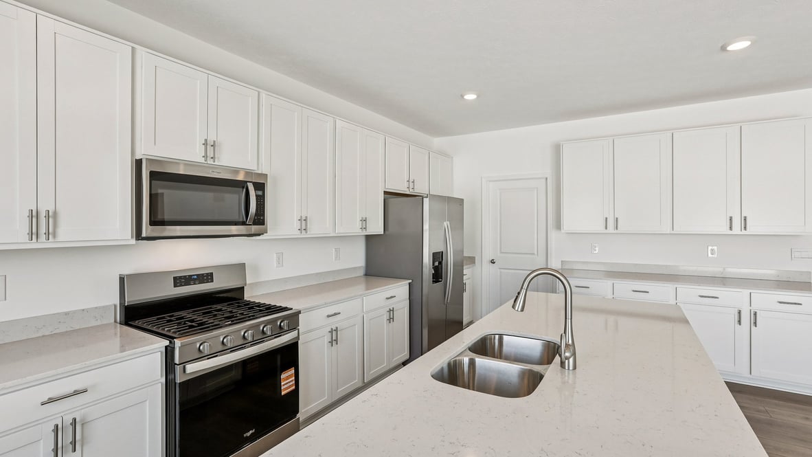 kitchen with quartz countertops