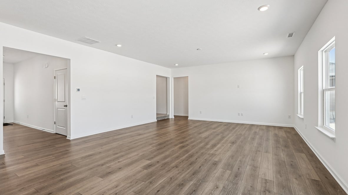 great room with natural light