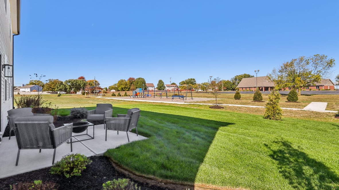 patio on the back of the home