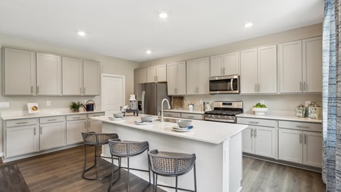 kitchen with bar seating