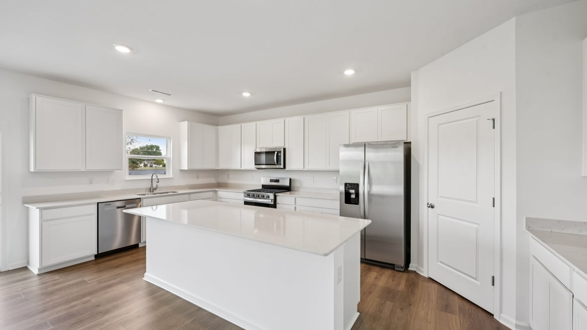 kitchen with bar seating