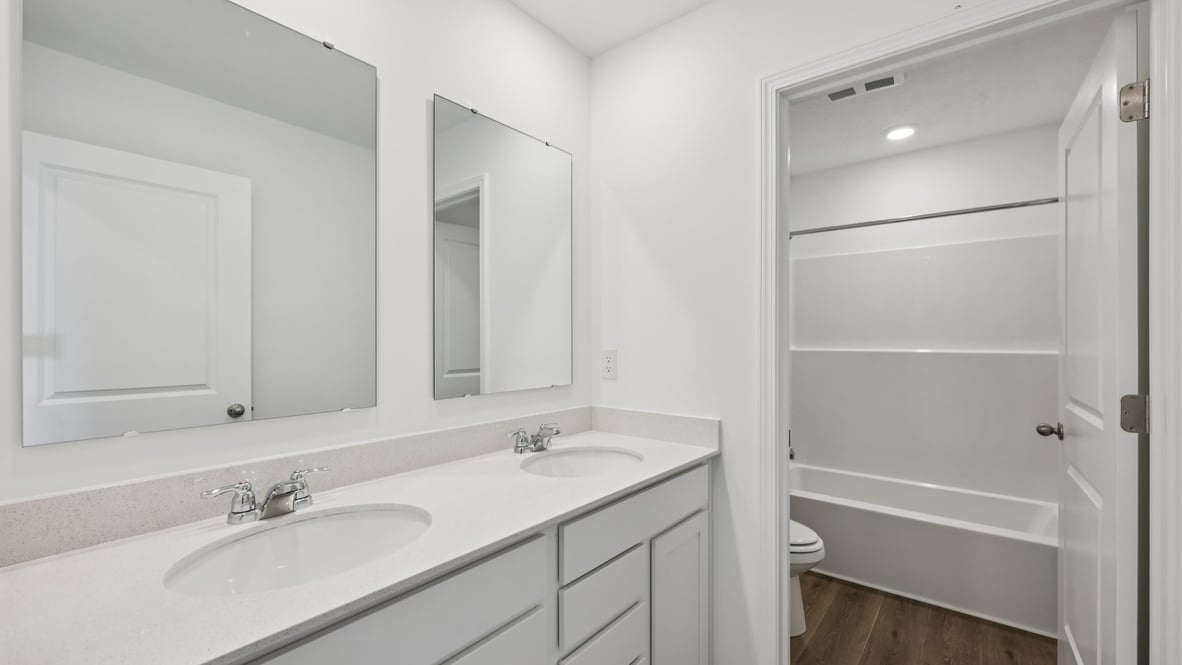 bathroom with dual vanity