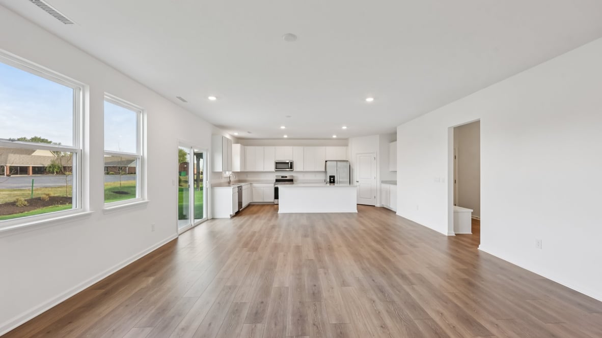 great room with natural light