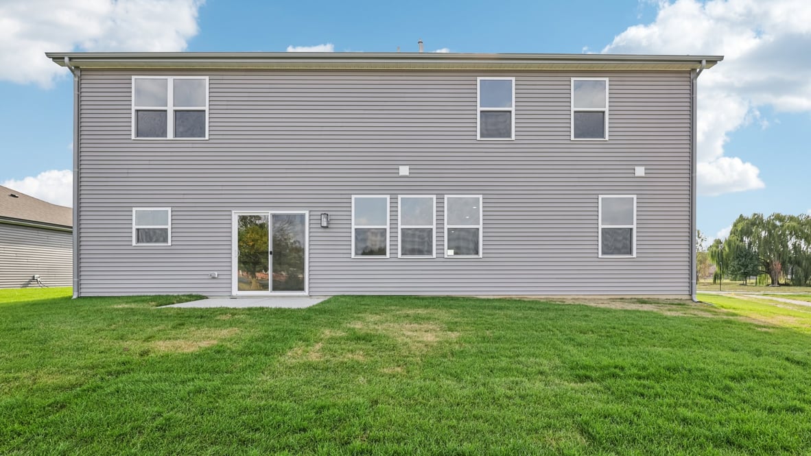 rear exterior view of the home