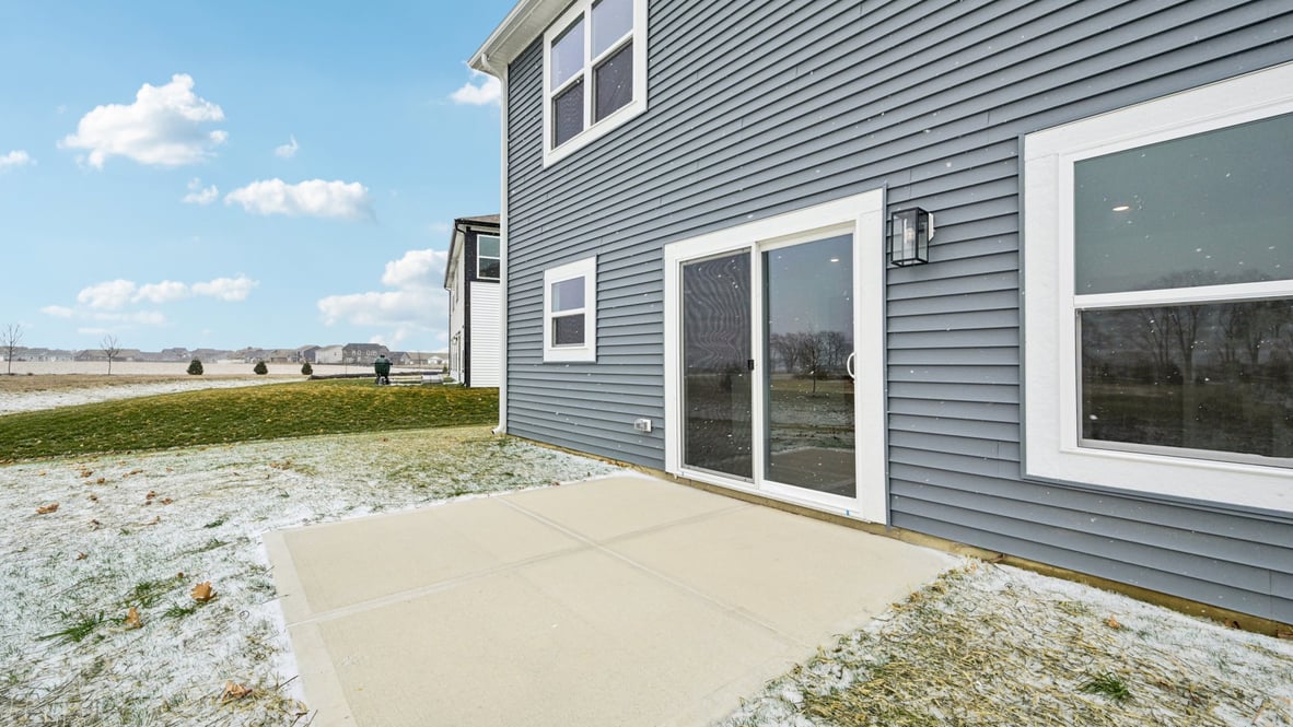 patio on the back of the home