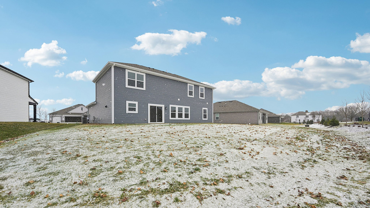 rear exterior view of the home