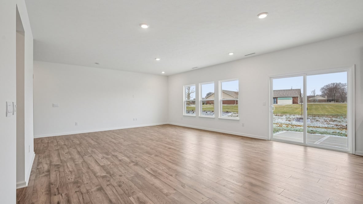 great room with natural light