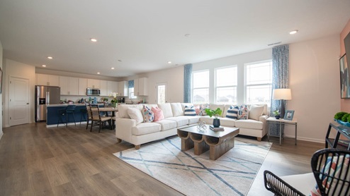 great room with large windows