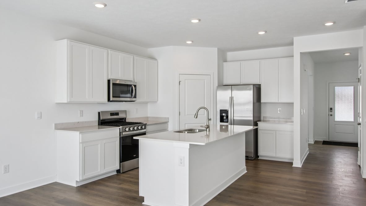 kitchen with large center island