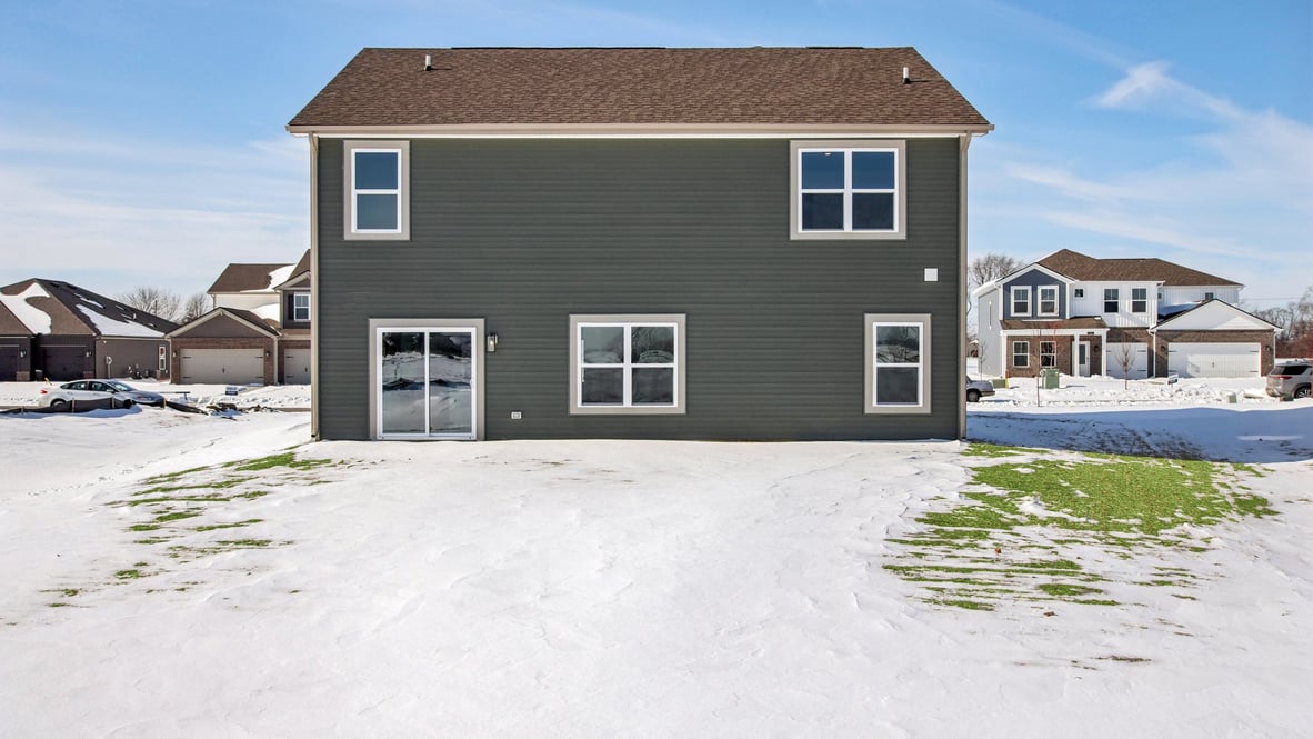 rear exterior view of the home