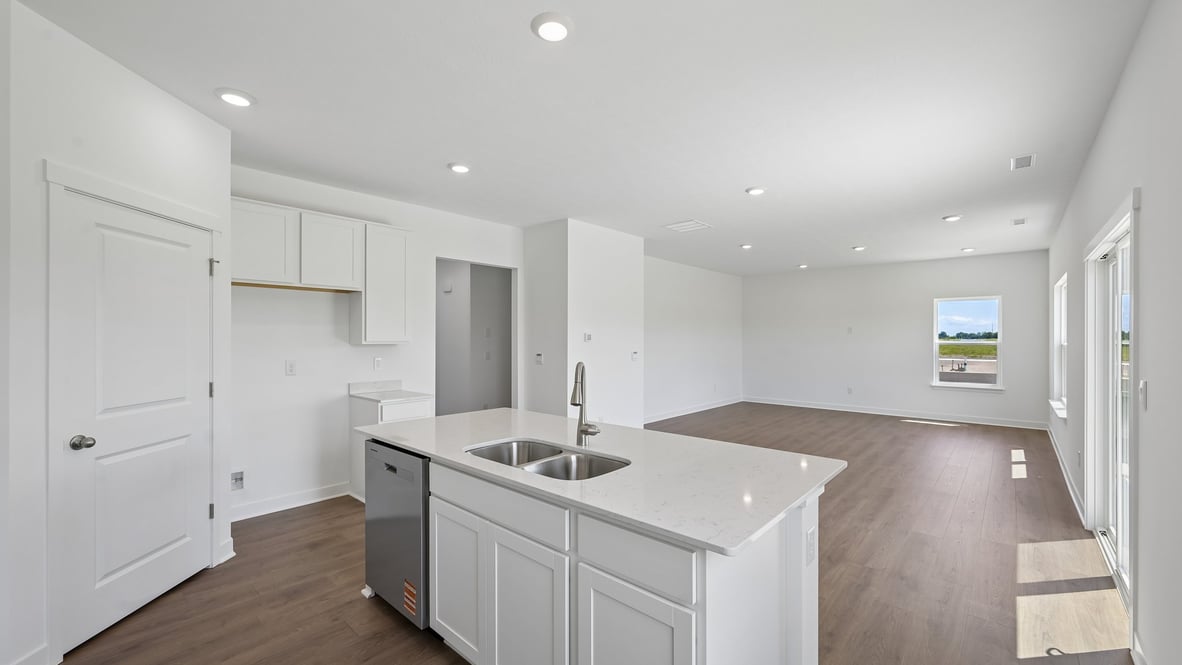 kitchen with large center island