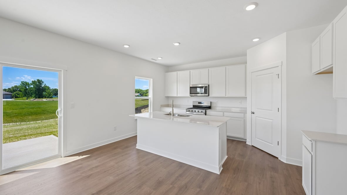 kitchen with bar seating