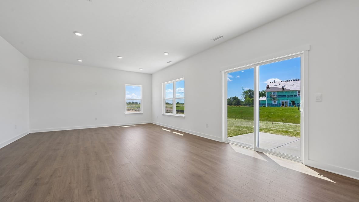 great room with large windows