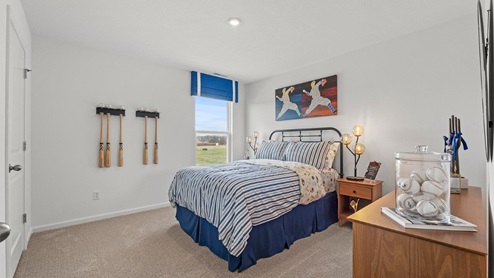 Colonial Heights Bellamy model home bedroom 2 carpet