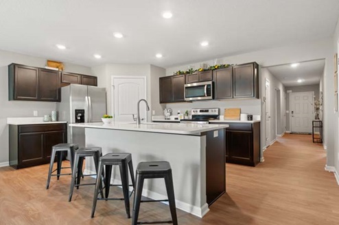 Chatham Model Home with seating at Kitchen Island
