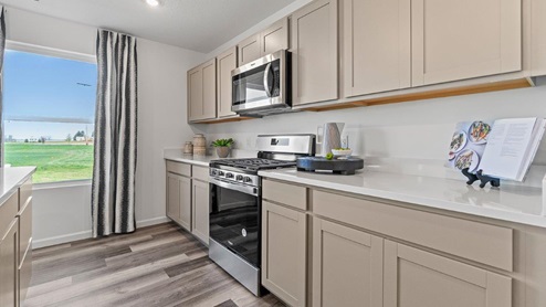 Livingston Lakes Holcombe model home with stainless steel appliances