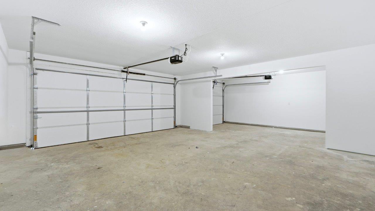 finished 3 car garage interior