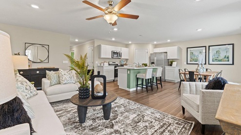 Trader's Trace Harmony Model Home living room