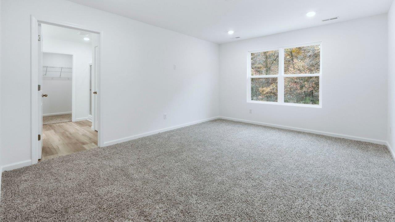 pine primary bedroom