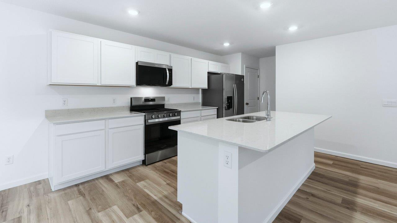 pine kitchen with large center island