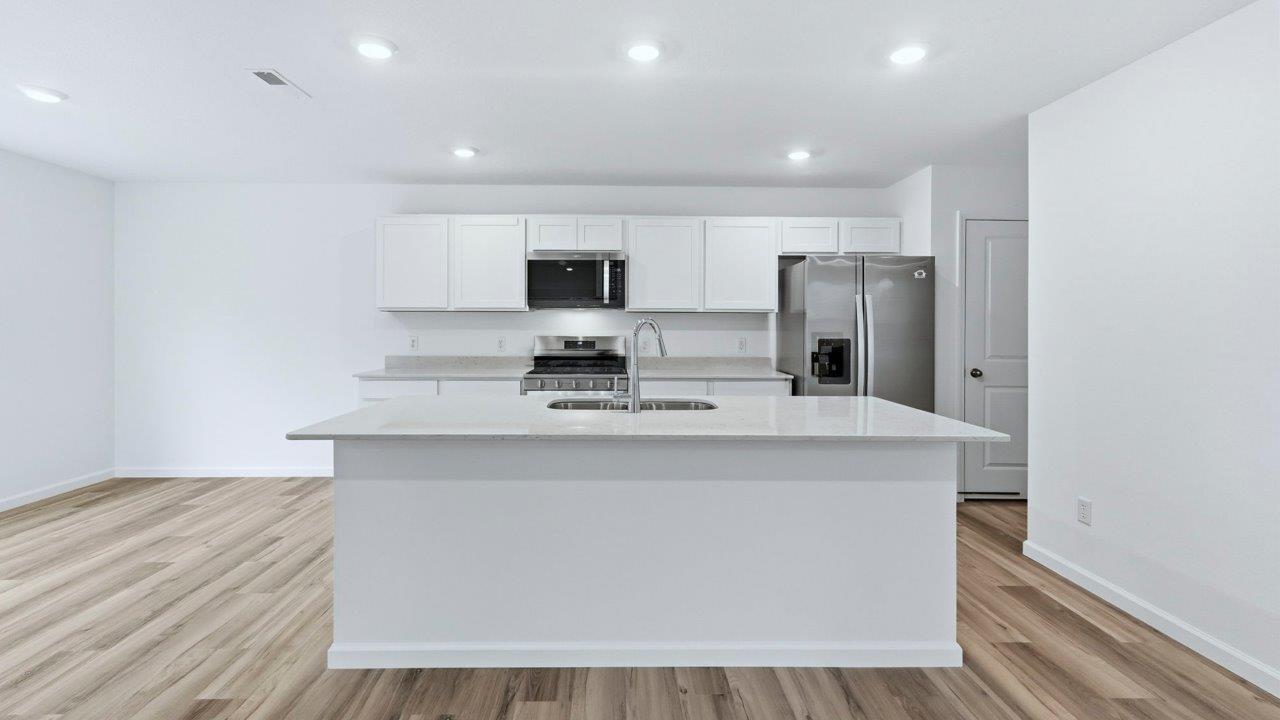 pine kitchen with large center island