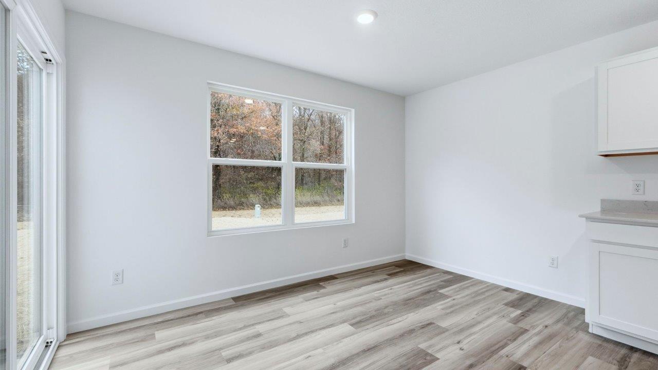 pine open layout dining room