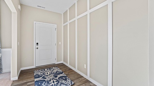 marcella model home front door and main hallway