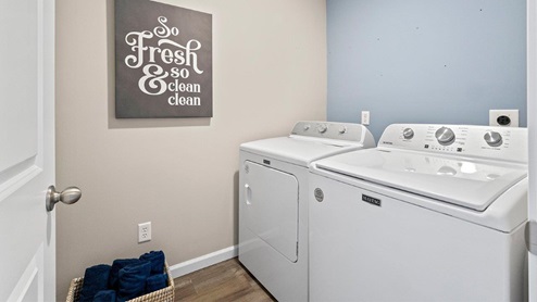 marcella model home laundry room