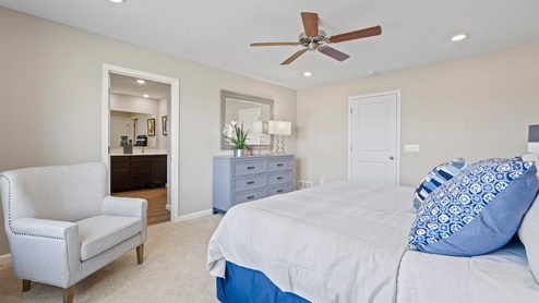marcella model home primary bedroom