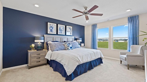 marcella model home primary bedroom