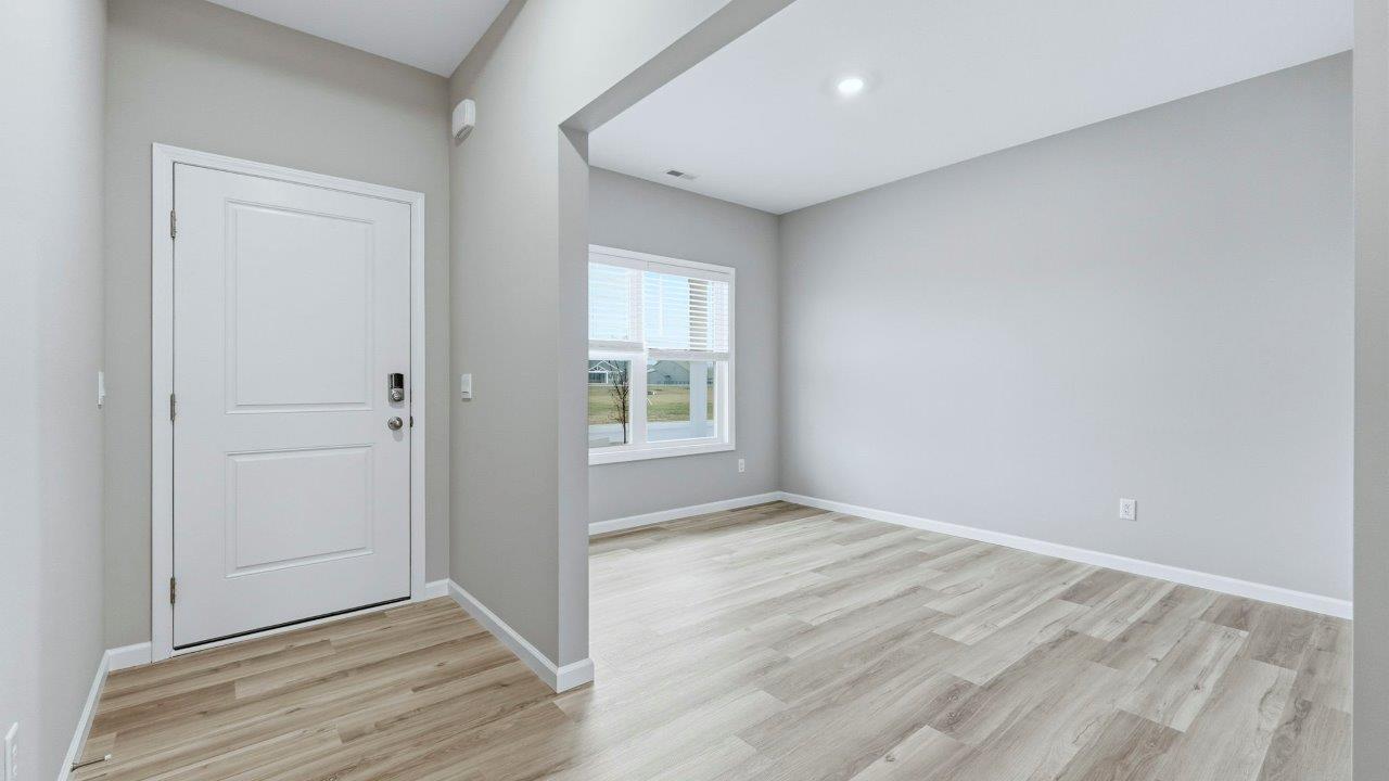 front door, main hall, and office