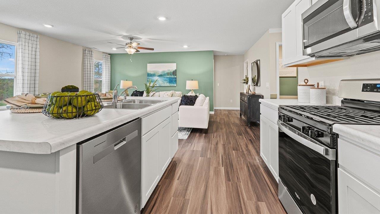 harmony kitchen with center island with corner pantry