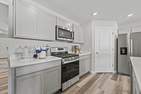 Timber Creek Chatham Model Home - kitchen with large walk in closet with plenty of storage