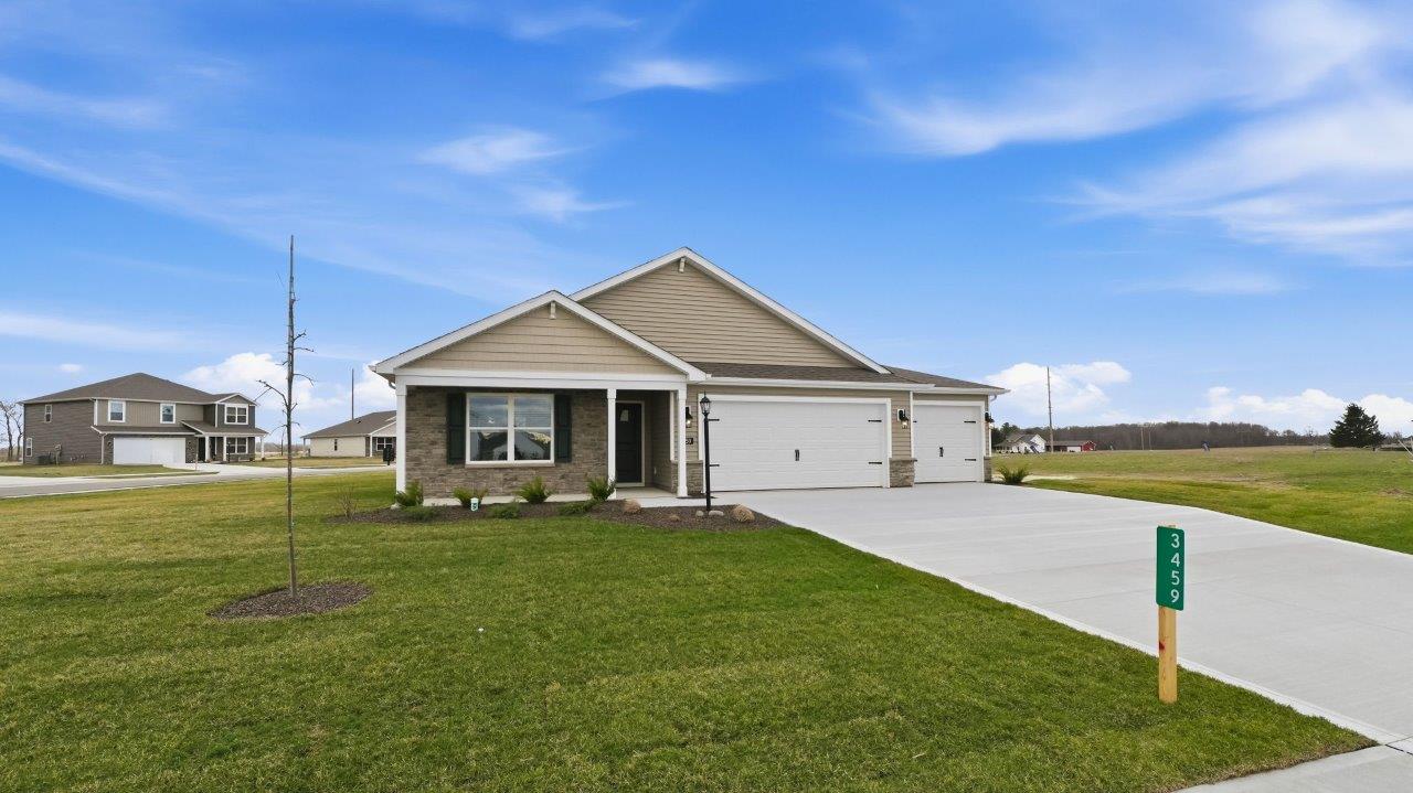 fawn creek estates chatham plan with 3 car garage and dual covered porches