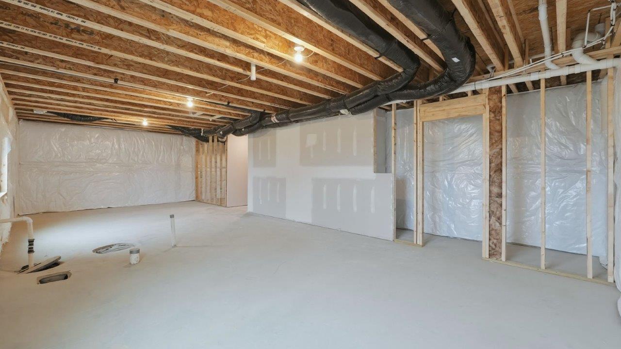 unfinished basement