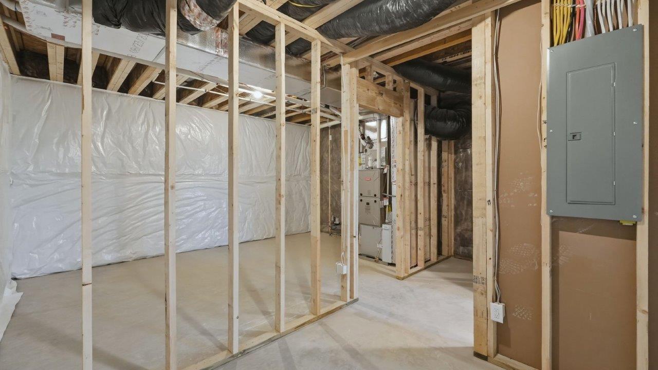 unfinished basement