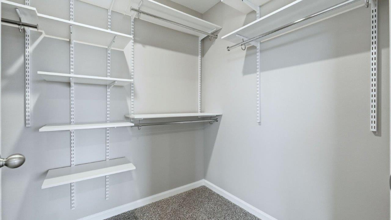 primary ensuite closet with built-in shelving