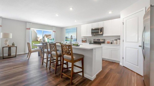 Farmstead at Carroll Creek Model kitchen and dining room