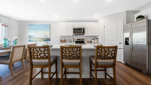 Farmstead at Carroll Creek Model kitchen and dining room
