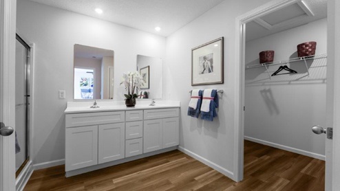 Farmstead at Carroll Creek Model bathroom off of main bedroom