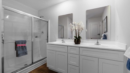 Farmstead at Carroll Creek Model bathroom off of main bedroom