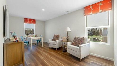 Farmstead at Carroll Creek Model upstairs foyer flex space