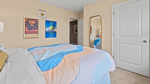 sonora chatham model home Bedroom 4 with carpet flooring